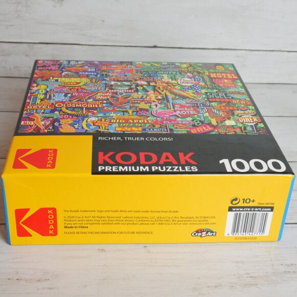 Kodak Neon Retro Signs Premium 1000 Piece Puzzle Garry Walton NEW - Picture 5 of 6
